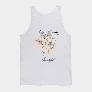 Beautiful minimalist girl Tank Top